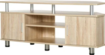 Image de Buffet TV - Armoire TV - Pour téléviseur jusqu'à 140 cm - Avec 2 portes et espace de rangement - Dimensions 120×39,5×52 cm - Style moderne