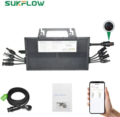 Imagen del producto de Microinversor para sistemas de generación de energía en balcones, con conexión Wi-Fi y diseño compacto
