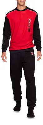 Produktbild von Ein Pyjama-Set für Damen und Herren aus 100% Baumwolle in Rot