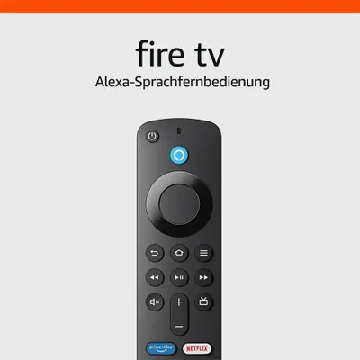 Produktbild von Alexa-Sprachfernbedienung von Amazon für Fire TV mit TV-Steuerungstasten; kompat