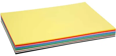 Produktbild von Bastelkarton, farbig, A2, Blatt 420x594 mm, 180 g, Sortierte Farben, 20 Bl. sort./ 1 Pck