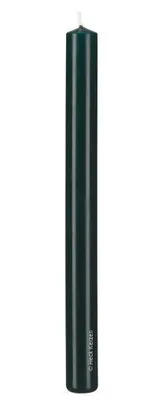 Zdjęcie produktu dla Świeczki walcowe, ciemnozielone, 250 mm x Ø 22 mm, 10 sztuk