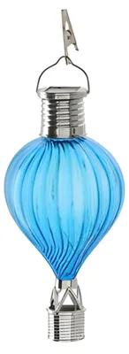 Produktbild von Cepewa LED-Ballon-Hangeleuchte - blau - H17 cm - Heisluftballon - Gartenleuchte/Ausenlampe