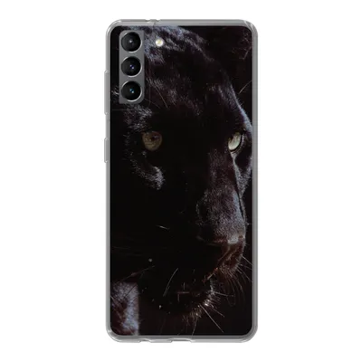 Produktbild von MuchoWow® Handyhülle Schutzhülle Hülle für Samsung Galaxy S21 Plus Panther - Tier - Schwarz Silikon Softcase Handy Hülle - Handy-Tasche