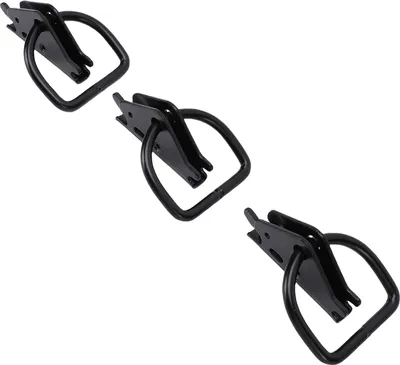 Image de 10 sangles d'arrimage à anneau en D pour rails électriques en acier allié, charge de travail sécurisée de 2500 lb, charge de rupture de 5500 lb, ancrage à anneau en D pour remorques de moto, noir