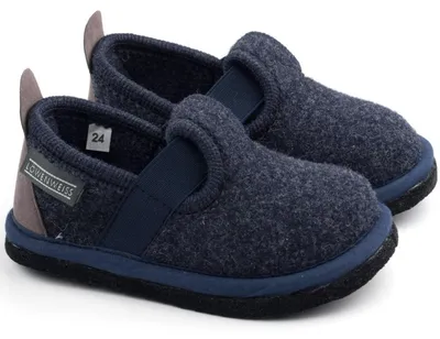 Produktbild von Löwenweiss Muvy Kinder Hausschuhe Dunkelblau (Jeans Denim), 1800MC-905
