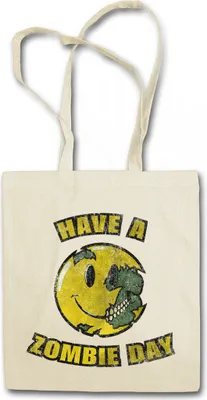Produktbild von Urban Backwoods Have A Zombie Day, Stofftasche, Farbe: Beige