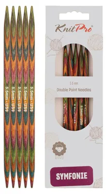 Socken-Stricknadeln, Doppelspitze, 5,5 mm, 15 cm, 5er-Set