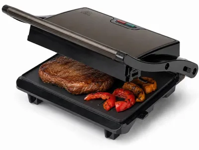 Elektrischer Grill 750 W, 22,5x14,6 cm, antihaftbeschichtet, klappbar