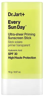 Zdjęcie produktu dla Dr.Jart+ Every Sun Day Ultra-Sheer Priming Sunscreen Stick, Sztyft z filtrem przeciwsłonecznym, Twarz, Pałeczka, Ochrona, Nawilżający, Skóra uniwersalna, 19 g
