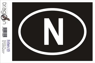 Produktbild von Aufkleber / Autoaufkleber - JDM / Die cut / Auto / OEM - Norwegen N - 160x110mm gelb - Heckscheibe / Heckscheibenaufkleber