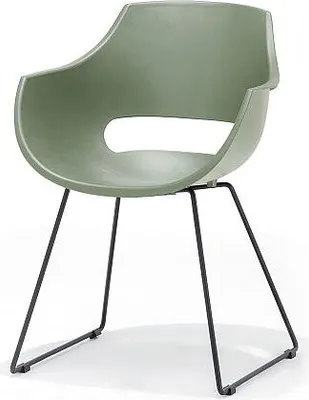Produktbild von Esszimmerstühle Stuhl ROCKVILLE Schalenstuhl Kufengestell grün