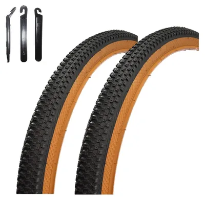 Produktbild von 2 x Roverstone Fahrradreifen 27,5 x 1,95 (54-584) Schwarz/Braun inkl. Reifenheber