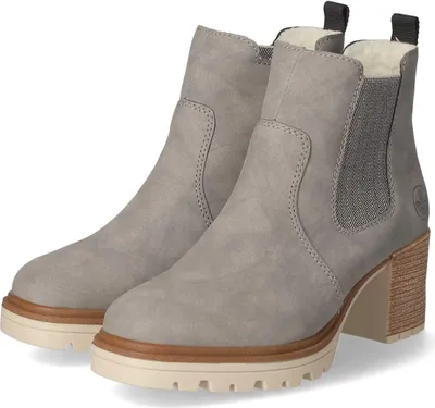 Zdjęcie produktu dla Rieker damskie buty Chelsea/botki zimowe szara sztuczna skóra rozmiar: 40