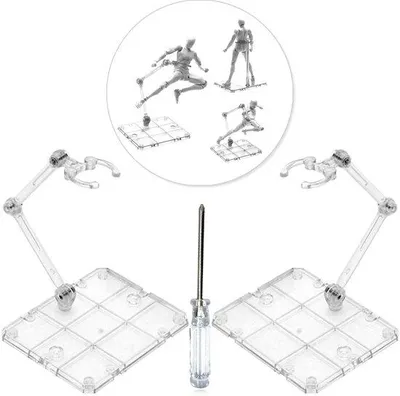 Produktbild von Zahlen Standard, Aktionsfigur Standard, Aktionsfiguren Standardfiguren Halter Action Figur Standard mit 1 Stück Schraubendreher, klar (2STUKS)