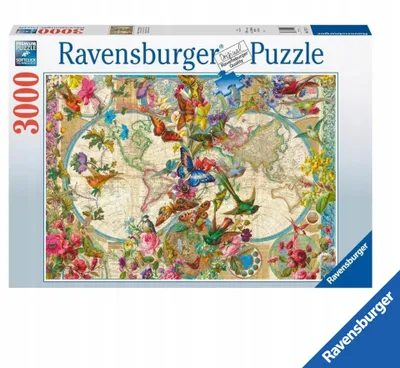 Produktbild von Ravensburger Puzzle Weltkarte Flora Fauna Premium 3000 Teile