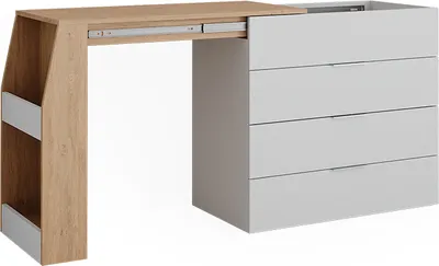 Obrázok produktu pre Remeselný stôl Vicco Iva biely 95.5 x 80 cm rozkladacia, 4 zásuvky, Model 47675