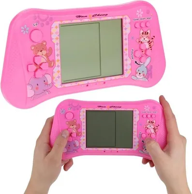Obrázok produktu pre Elektronická arkádová hračka pre deti, konzola Tetris, zvuk - ružová