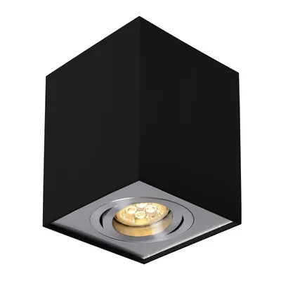 Produktbild von Spectrum LED Chloe GU10 schwenkbar schwarz Deckenleuchte IP20 downlight max.10W eckig
