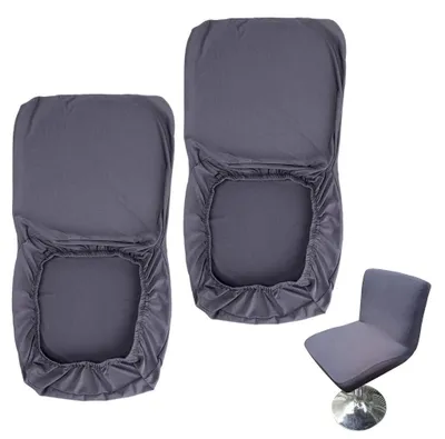 Immagine prodotto di Solidchoice - Set di 2 coprisedie grigio scuro con schienale