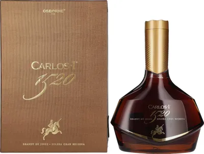 Image de Carlos I 1520 Brandy de Jerez Solera Gran Reserva 41,1% Vol. 0,7l en boîte cadeau
