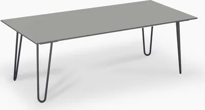 Produktbild von janEven Couchtisch FlairLine Lichtgrau Rechteckig Hairpin Beine 70 x 115 cm