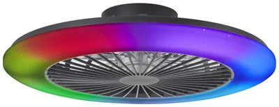 Produktbild von Brilliant LED Deckenleuchte mit Ventilator Salerno Ø 58 cm 55 W schwarz