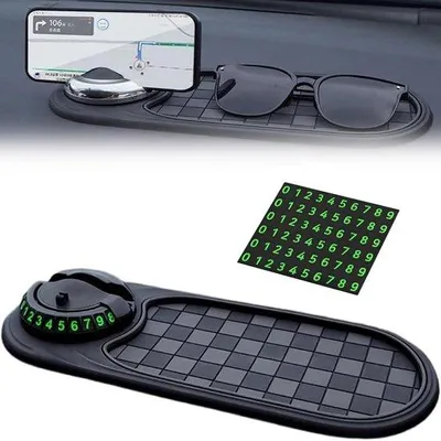 Immagine prodotto di Tappetino antiscivolo in silicone nero per auto