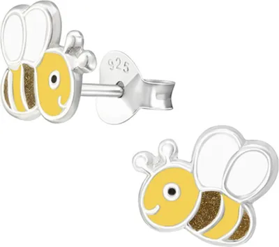 Produktbild von Kinderohrstecker: Mädchen Ohrringe Silber „Biene“