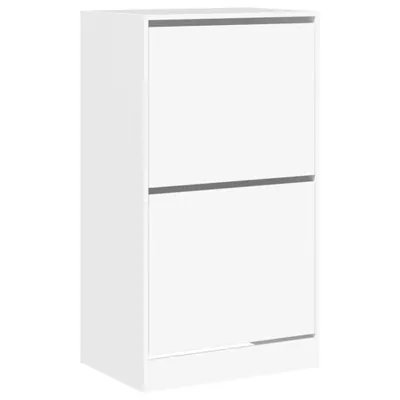 Produktbild von Schuhschrank mit 2 Klappen Weiß 60x42x108 cm