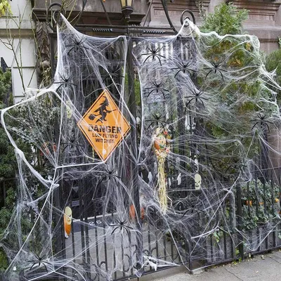 Produktbild von 【UMFASSENDES HALLOWEEN-DEKO-SET】: Verwandeln Sie Ihren Raum in eine gruselige Halloween-Atmosphäre mit 200g dehnbaren Spinnennetzen und 40 realistischen künstlichen Spinnen - ideal für Garten, Garage oder Geisterhaus-Party in Deutschland.【HOCHWERTIGES MATERIAL & EINFACH ZU STRETCH】: Unsere Spinnennetze bestehen aus strapazierfähiger Baumwolle und Polyester, sind super dehnbar und langlebig. Passen Sie einfach die Breite und Länge an, um Ihre gewünschte Form zu erhalten und eine realistische Wirkung zu erzie
