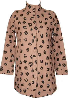 Produktbild von RAGNO Damen-Bademantel, kurze Jacke, vorne offen mit Knöpfen und Seitentaschen, Winter-Öko-Fleece, Artikel DM24NR, Taglia 48, Cotone 50%,Poliestere 50%