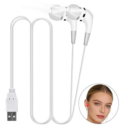 Produktbild von Tinnitus Infrarot Ohrstöpsel, 650nm Rotlicht, USB, mit Silikonaufsätzen & Aufbewahrungsbox – für tägliche Ohrenpflege & besseren Schlaf