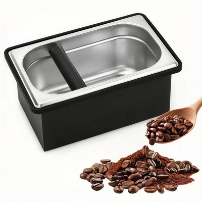 Image de Boîte à café en acier inoxydable pour machine à expresso