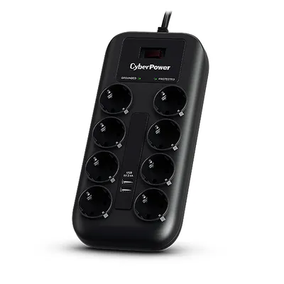 Produktbild von Cyberpower P0820SUF0-EN CyberPower Prof. 8xSchuko/2xUSB ochrona przeciwprzepięciowa P0820SUF0-EN