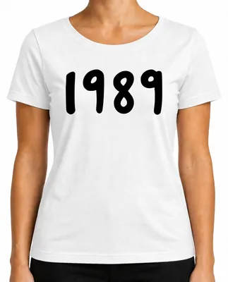 Productafbeelding van T-shirt voor dames, vintage design, ter gelegenheid van een verjaardag, met het jaartal 1989, retro jaren '90 stijl, wit, maat XXL