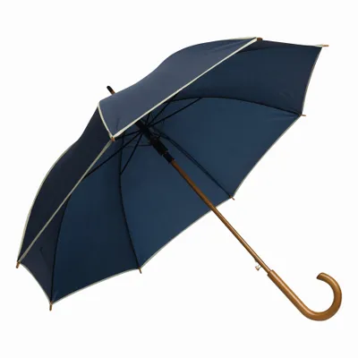 Produktbild von Stockschirm Holzgriff Ø103 cm Automatik Damen Herren WALTZ Regenschirm 0,41 blau