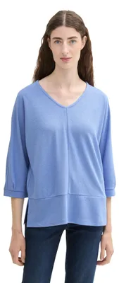 Produktbild von TOM TAILOR Damen Longsleeve mit Fledermausärmeln,11530 - Calm Blue, S