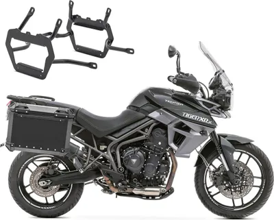 Produktbild von Set Alukoffer + Kofferträger passend für Triumph Tiger 800 / XC / XR 1