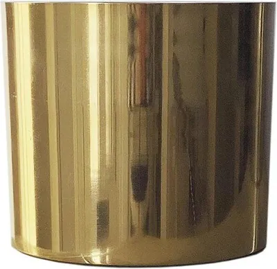 Obrázek produktu pro Květináč – květináč na rostliny, zlatý, 18 cm, kovový – velký květináč