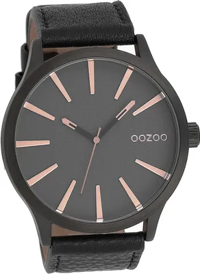 Produktbild von Oozoo Leder Herren Uhr Analog Quarzuhr Armband schwarz Timepieces D2UOC9043A