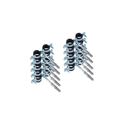 Produktbild von ScarMaxx 10 Stück Schraubrohrschellen Rohrschelle Stahl verzinkt, 1/2" Rohrschellen Gelenkrohrschellen