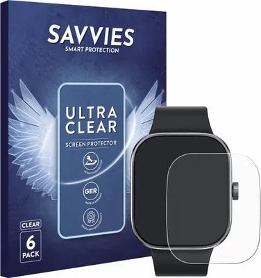 Produktbild von 6x Für Xiaomi Redmi Watch 4 Schutzfolie Savvies Displayschutz Display Schutz Folie Klar Transparent