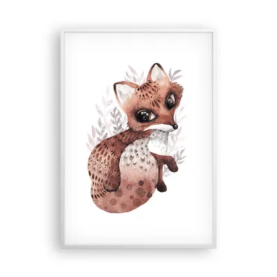 Produktbild von Gerahmtes Poster - Weißer Rahmen - Fuchs November Tier - 70x100 cm - Wand Bild - Wanddeko - Wandbilder - Kunstposter - Wandposter - Bilderrahmen - Bilder - Kunstdruck - P2WPA70x100-4968