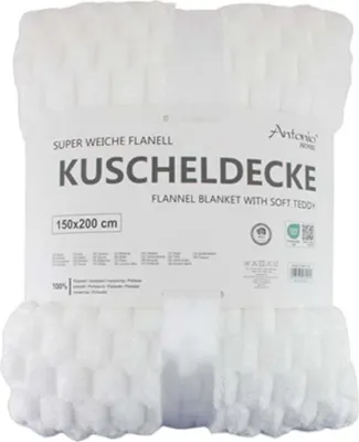 weiße Kuscheldecke