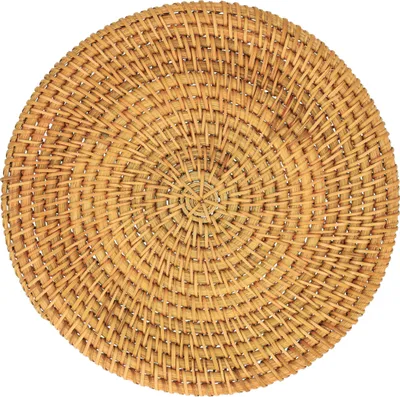 Produktbild von Krumble Pfannenuntersetzer rund - Pfannenuntersetzer hitzebeständig - Pfannenuntersetzer - Runder Untersetzer für Pfannen - Pfannenuntersetzer braun - Pfannenuntersetzer Rattan - Pfannenuntersetzer - 20 cm