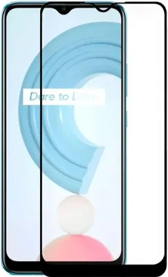 Produktbild von Echtglas-Temperaturschutzfolie für Realme C21/C11 2021 Vollbild Schwarz