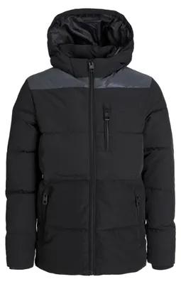 Zdjęcie produktu dla Jack & Jones 12279709_2161_1194574_116, Puchówka, Uni , Dorosły, Zamek błyskawiczny, Poliester, Czarny