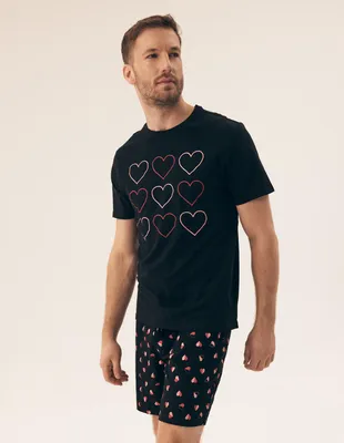 Productafbeelding van Herrenpyjama Henderson, klassieke snit, 100% katoen, zwart, maat XXL