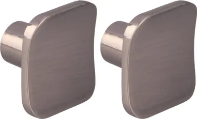 Immagine prodotto di Natural Goods Berlin maniglie per mobili rotonde KONKAV, pomelli per mobili 30x27mm, pomelli per armadi adatti a spessori di ante di 15-22mm, maniglie per armadi da cucina, cassettiere, credenze ecc., aspetto acciaio inox, 2 pezzi